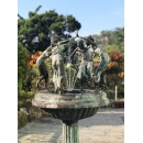 銅雕女孩跳舞噴泉 y15272 銅雕系列- 銅雕大型擺飾、銅雕人物